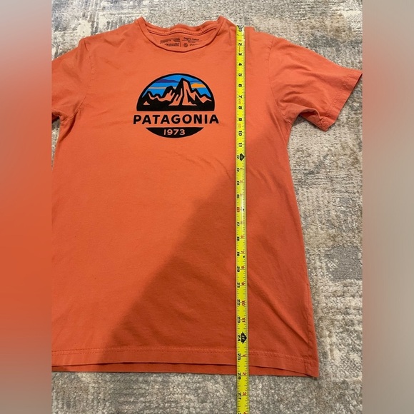 PATAGONIA T-Shirt Organic Cotton Slim Fit Salmon 1973 Size S Unisex - Picture 7 of 7